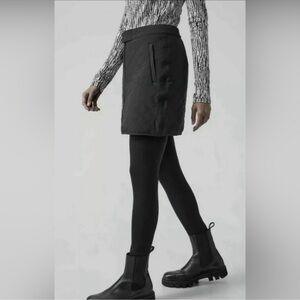Athleta Black Quilted Apres Ski Skirt | NWT Size 6